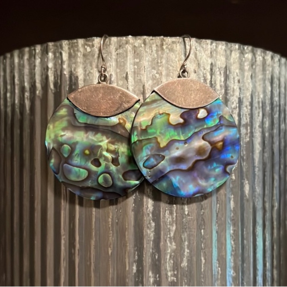 Abalone Shell Dangle Earrings